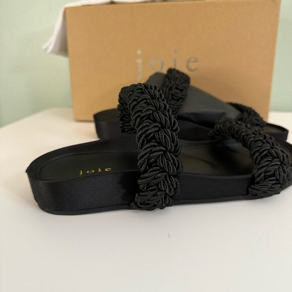 Joie Constance Women’s Black Corded Braided Slip In Summer Sandal Size 5.5 NIB - Picture 4 of 11